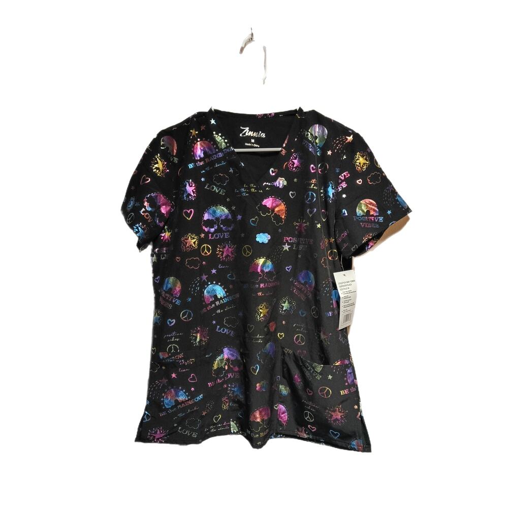 Zinnia Women's Scrub Shirt Size Medium